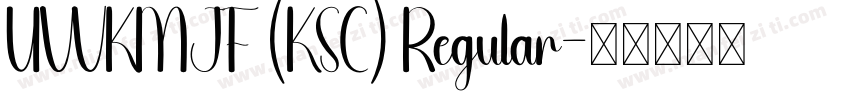 UWKMJF (KSC) Regular字体转换